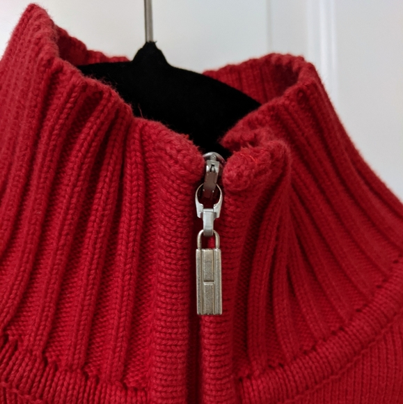 TOMMY HILFIGER Red Sweater Track Jacket - Picture 7 of 15